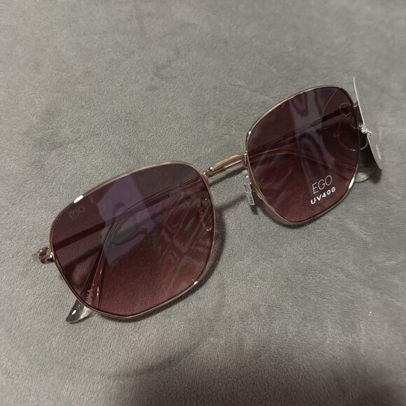 EGO Purple Pink Aviator Sunglasses Gradient Lenses NWT - Metal Frame 100% UVA - Picture 3 of 3